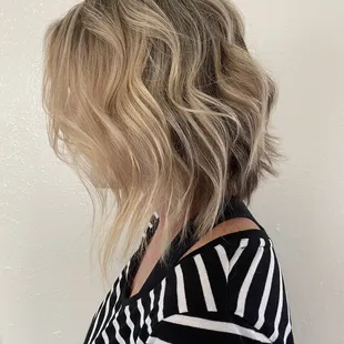 Blonde lob by Jamie