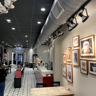 the interior of a coffee shop