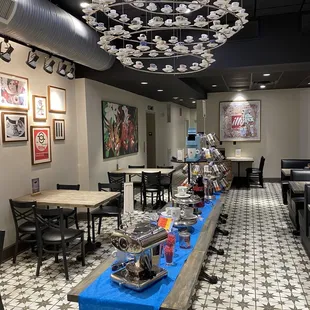 Inside the coffee shop