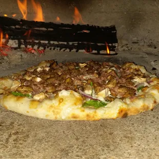 pizza, food