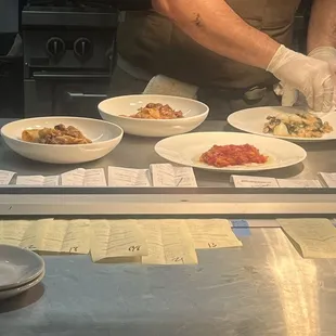 Attention to detail with dishes.