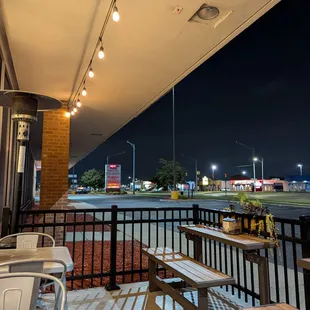 outside