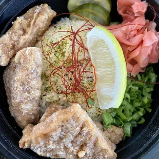 Rice with Karaage Fried Tofu