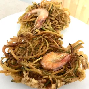 Vegetable fritter with shrimp - 3 - 3.5 stars