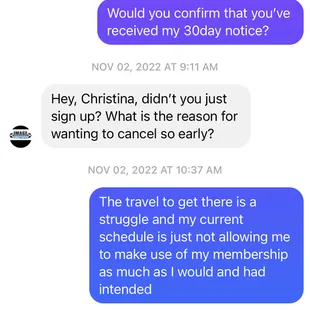 All I wanted was to cancel my membership