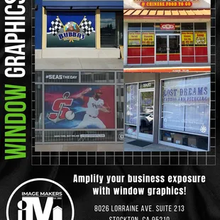 Increase your business awareness. With quality, commercial-grade window graphics!
Call today for a free quote! 209.471.7446