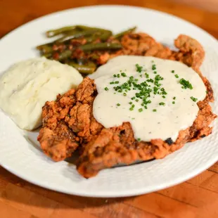 Images Chicken Fried Steak with real mashed potatoes