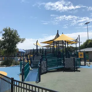 Cool playground structure that you see on the right after entering.