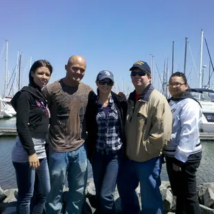 Before boarding the sail boat.