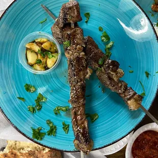 Rib eye skewers