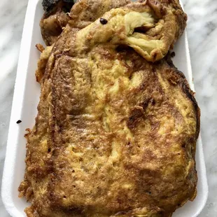 Tortang talong (eggplant omelette)
