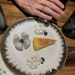 yuzu cheesecake and mochi ice cream