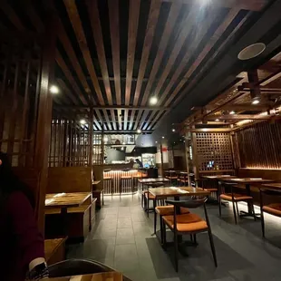 the interior of the restaurant