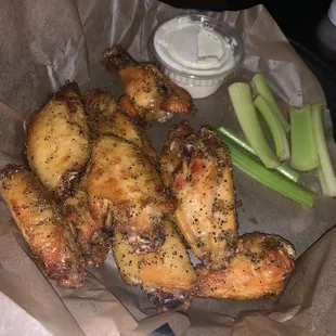 Lemon pepper 10 Smoked Chicken Wings
