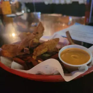 Hot honey catfish bites basket