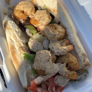 Blackened Shrimp Po Boy