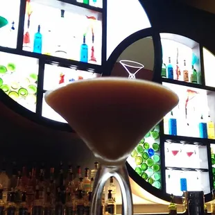 a martini in a martini glass