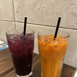 Butterfly pea tea lemonade
