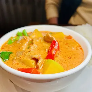 Pumpkin curry with beef