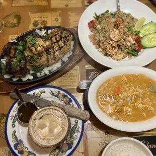 102. Thai BBQ Chicken 51. Thai Fried Rice 63. Massaman Curry