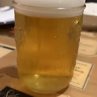 Ice cold Singha Thai beer served in a glass was a nice touch.