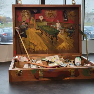 Painting box near the exit