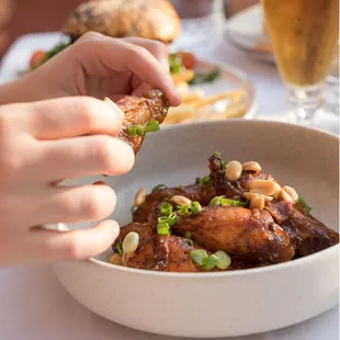a person eating a meal