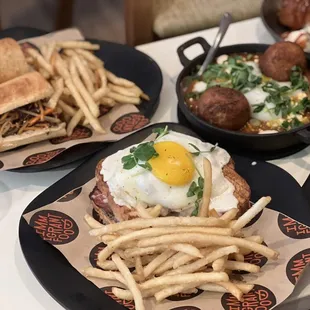 Old Saigon Sandwich, croque madam & shakshuka with matzoh