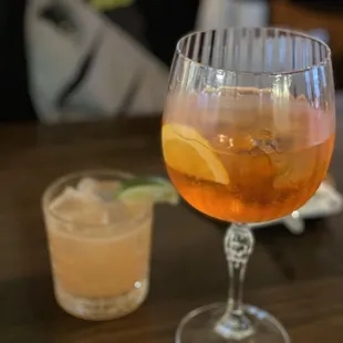 Strawberry Basil Margarita &amp; Aperol Spritz