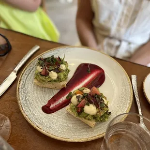 a plate of food on a table