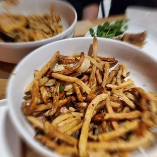 a plate of french fries