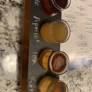 Beer flight - these ones were all great