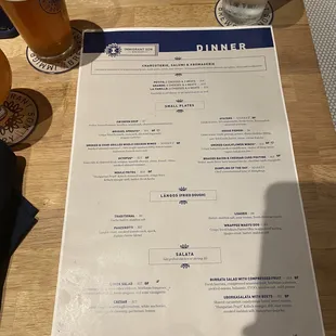 Dinner Menu