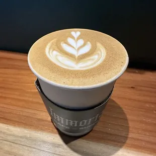 Latte with Fancy Syrup and an Extra Shot