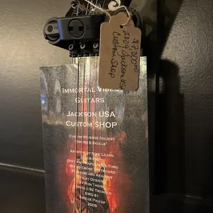 the back of a guitar