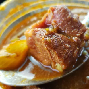 The tender curry goat