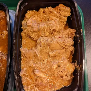 Chicken peanut stew - creamy, tasty, tender meat.