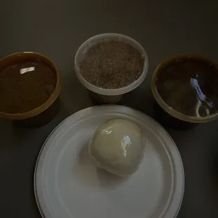 Fufu, Jollof rice, spicy beef egusi, goat curry