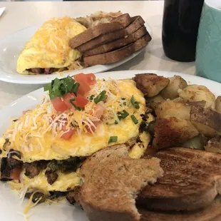 Is it me or is this huge! Yum ! Mexican omelette