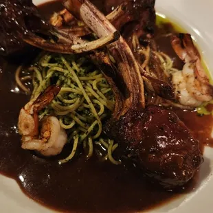 a plate of food on a table