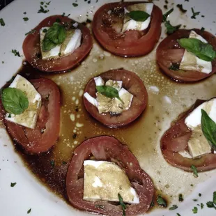 Caprese Salad - a "special" for $8.95. really? Ok. nor fluffy mozzarella and and puny basil leaves. Not here.