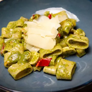 Clamarata, pesto and octopus