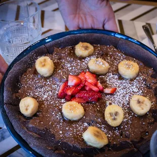 Nutella Pizza with cacao dough