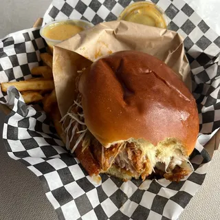 Sweet and Spicy Fried Chicken Sandwich