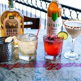 a variety of cocktails