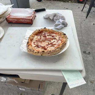 Spanish charcuterie pizza