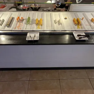 Sushi station. Nice selection...good quality