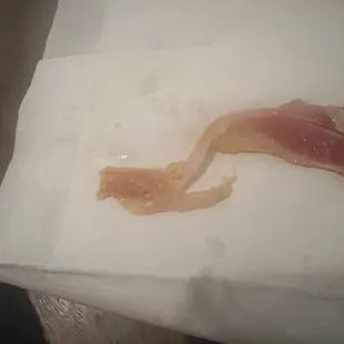 How about you actually cook your bacon. This was cold and slimy.