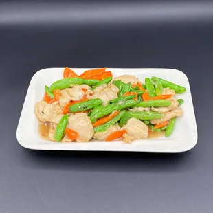 Chicken with snap peas