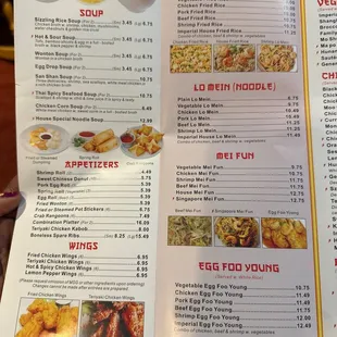 Menu left side